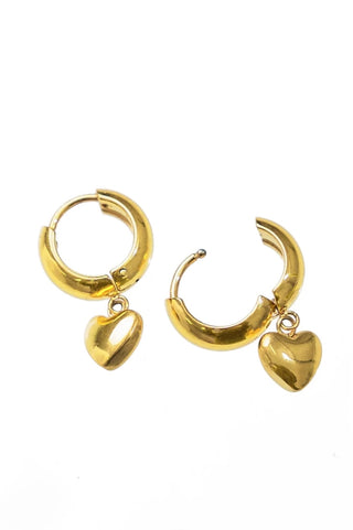 BRENDA GRANDS JEWELRY PUFFY HEART HOOPS