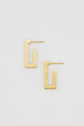 BRENDA GRANDS JEWELRY RECTANGULAR HOOPS