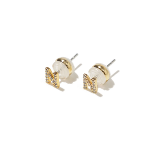 BRENDA GRANDS JEWELRY SHINY INITIAL STUDS