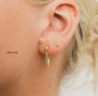 BRENDA GRANDS JEWELRY SHINY INITIAL STUDS