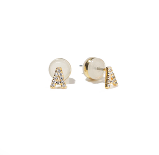 BRENDA GRANDS JEWELRY SHINY INITIAL STUDS