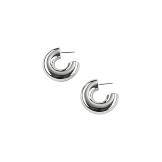 BRENDA GRANDS JEWELRY SILVER BUBBLE HOOPS