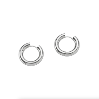 BRENDA GRANDS JEWELRY SILVER CHUNKY HOOPS