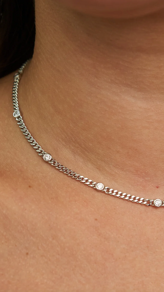 BRENDA GRANDS JEWELRY SILVER CZ CHOKER