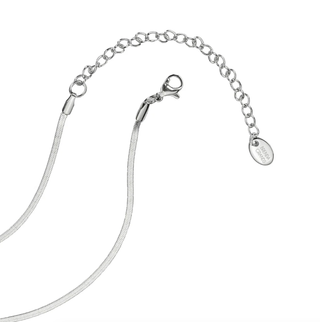 BRENDA GRANDS JEWELRY SILVER HERRINGBONE NECKLACE