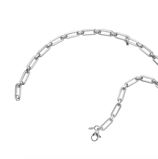 BRENDA GRANDS JEWELRY SILVER PAPER CLIP CHAIN