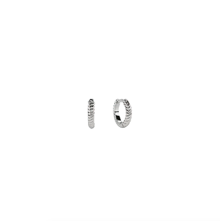BRENDA GRANDS JEWELRY SILVER TWISTED HUGGIES