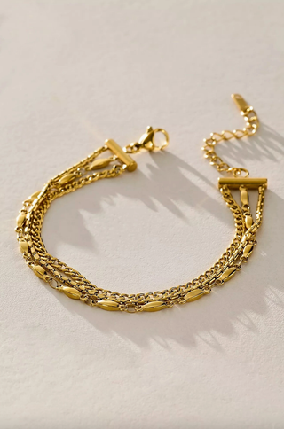 BRENDA GRANDS JEWELRY TRIPLE LAYER ANKLET