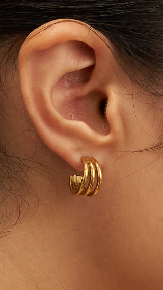BRENDA GRANDS JEWELRY TRIPLE MINI HOOPS