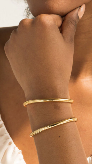BRENDA GRANDS JEWELRY TWIN GOLD BANGLE