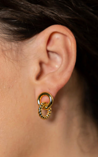 BRENDA GRANDS JEWELRY TWISTED LINK STUDS