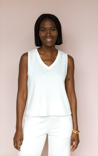 BROOKLYN ISLES WHITE EVAN TANK