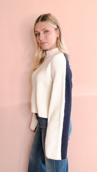 BUTTERMELON TWO TONE TURTLENECK