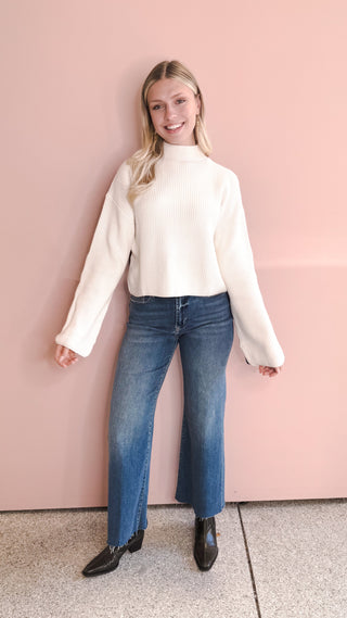 BUTTERMELON TWO TONE TURTLENECK