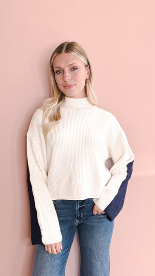 BUTTERMELON TWO TONE TURTLENECK