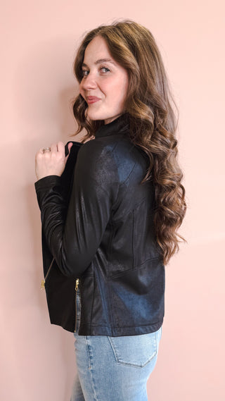 CLARA SUNWOO LIQUID LEATHER JACKET