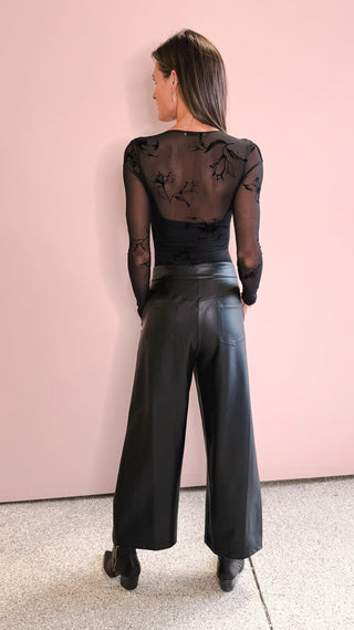 CLARA SUNWOO LIQUID LEATHER PANT