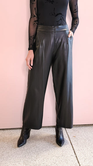 CLARA SUNWOO LIQUID LEATHER PANT