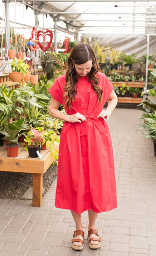 DELUC RED CANCELA DRESS