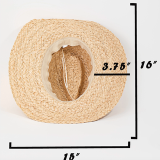 FAME ACCESSORIES SAGE STRAP STRAW HAT