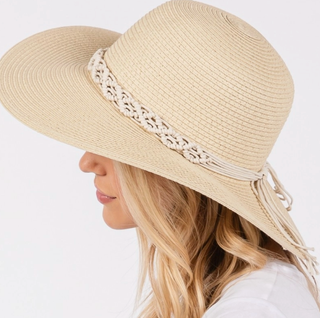 FAME ACCESSORIES STRAW SUN HAT