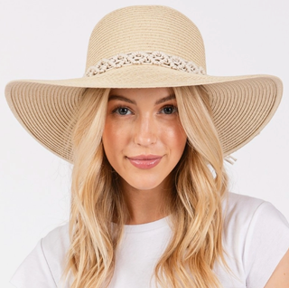 FAME ACCESSORIES STRAW SUN HAT