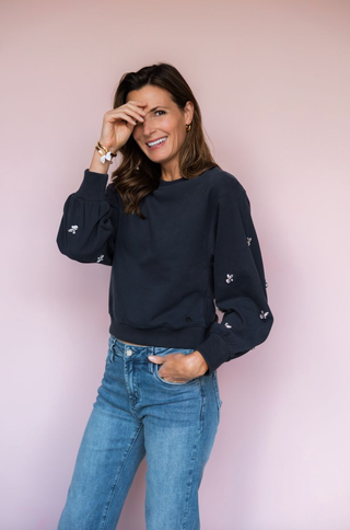 FLOREZ CRYSTAL SLV SWEATSHIRT