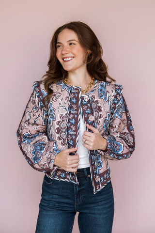 FLOREZ QUILTED FLORAL JACKET