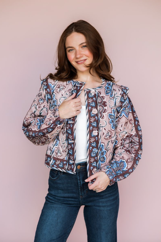 FLOREZ QUILTED FLORAL JACKET
