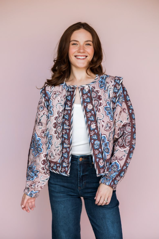 FLOREZ QUILTED FLORAL JACKET