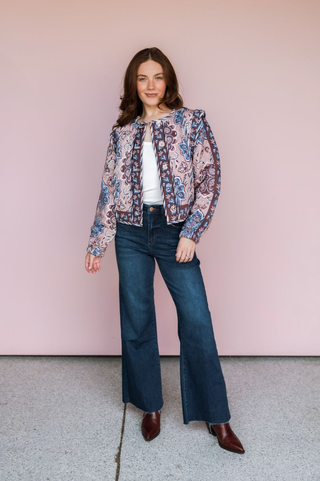 FLOREZ QUILTED FLORAL JACKET