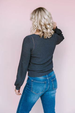 GENTLE FAWN BLACK TUCKER SWEATER