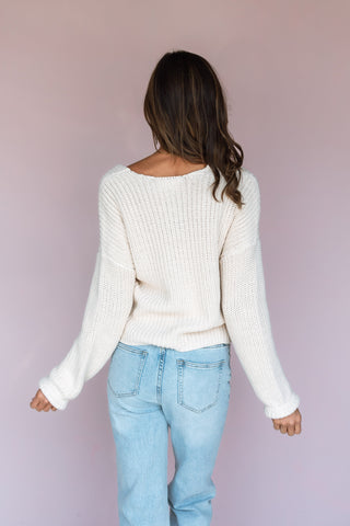 GENTLE FAWN BONE SPENCER SWEATER