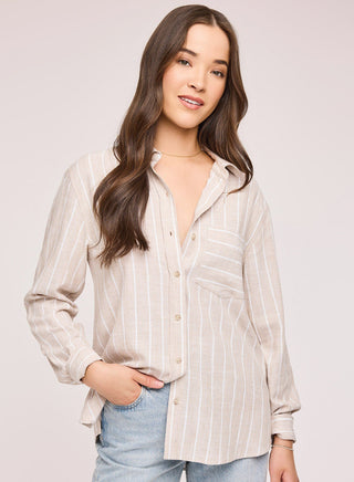 GENTLE FAWN LINEN PORTIA TOP