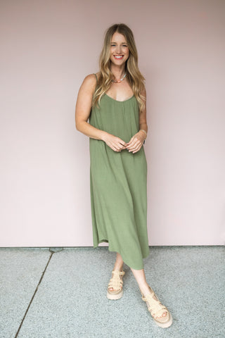 GENTLE FAWN MATCHA BROOKE DRESS