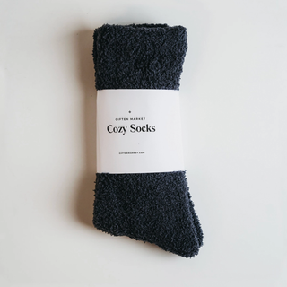 GIFTEN MARKET CHARCOAL COZY CLOUD SOCKS