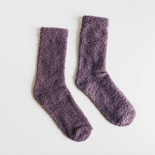 GIFTEN MARKET PLUM COZY CLOUD SOCKS