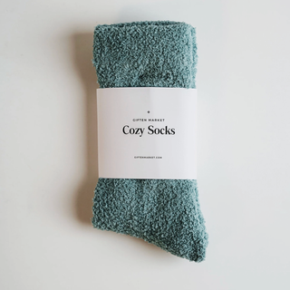 GIFTEN MARKET STONE BLUE COZY CLOUD SOCKS