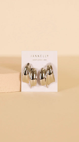 JAX KELLY BOLD WAVE EARRINGS