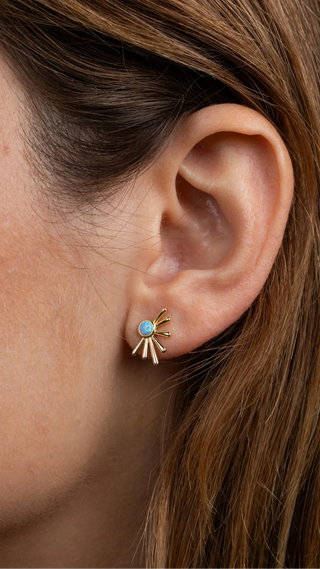 JAX KELLY FIRE OPAL SUN RAY EARRINGS