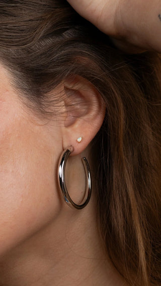 JAX KELLY LG EVERYDAY SILVER HOOPS