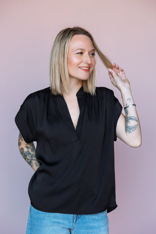 KLD. SIGNATURE BLACK CIARA BLOUSE