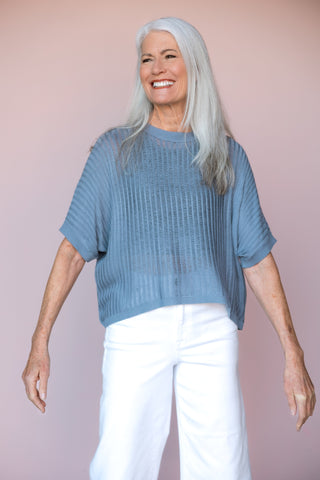 KLD. SIGNATURE BLUE FRANNIE TOP
