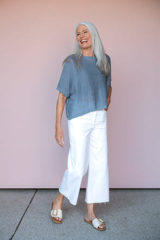 KLD. SIGNATURE BLUE FRANNIE TOP