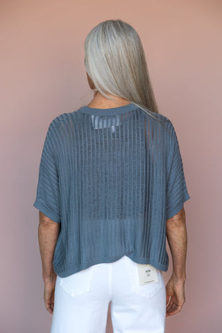KLD. SIGNATURE BLUE FRANNIE TOP