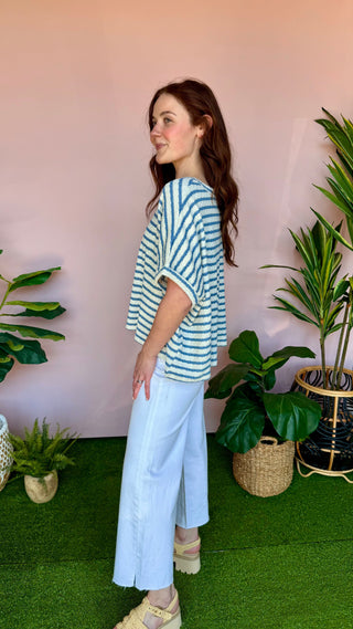 KLD. SIGNATURE BLUE SHELBY TOP