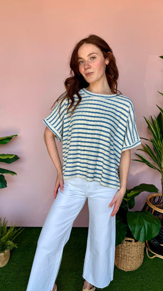 KLD. SIGNATURE BLUE SHELBY TOP