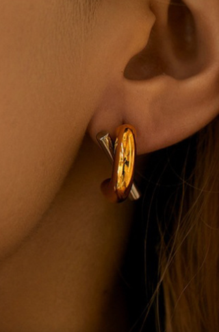 LEE & BIRCH GOLDEN MERGE EARRINGS