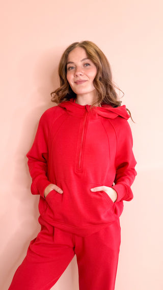 LEE&BIRCH RED JOANNE HOODIE