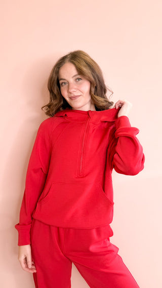 LEE&BIRCH RED JOANNE HOODIE